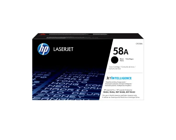 HP 58A (CF258A) LaserJet Pro M404, M406, M428, M430 Black Original LaserJet Toner Cartridge (3,000 Yield)