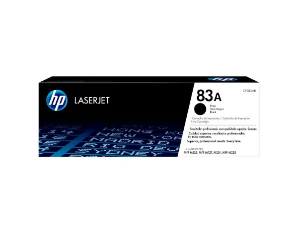 HP 83A (CF283A) LaserJet Pro MFP M125, M127, M201, M225 Black Original LaserJet Toner Cartridge (1,500 Yield)