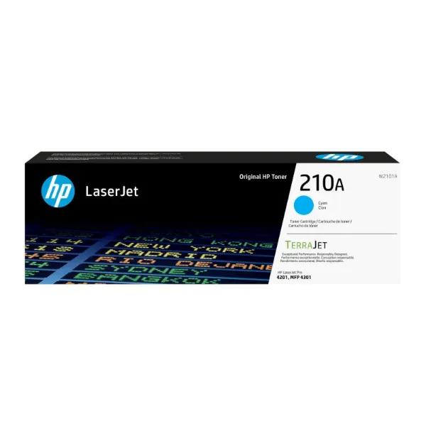 HP 210A (W2101A) Color LaserJet 4201-4203, 4301-4303 Cyan Toner Cartridge (1,800 Yield)